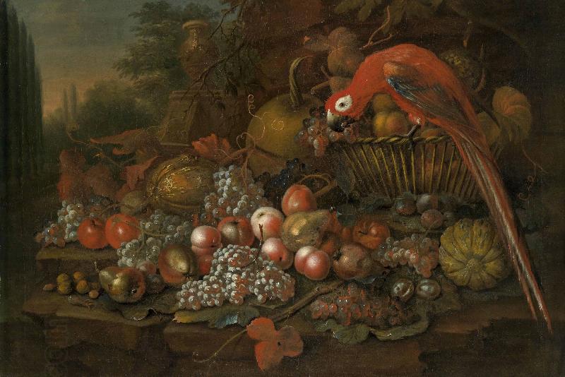 Francis Sartorius Still life with fruits and a parrot China oil painting art